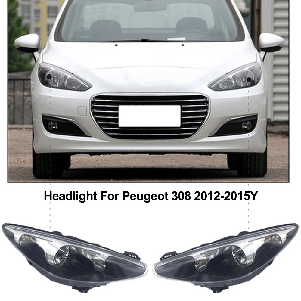 For Peugeot 308 TX3 TX9 2012 13 14 15 16 Front Bumper Headlights Headlamp Assembly Steering One Pc 9675229480/380 Yl00180280/180