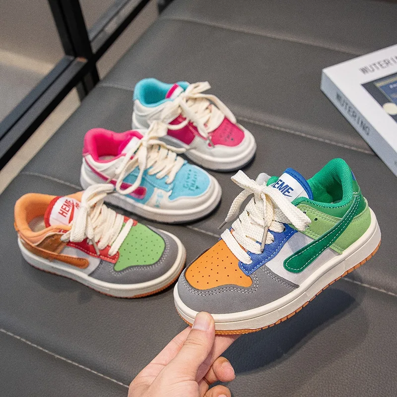 

Новая детская повседневная обувь, детские одиночные кроссовки Four Seasons, баскетбольная спортивная обувь с утками-мандаринками, кроссовки для мальчиков и девочек, обувь для доски