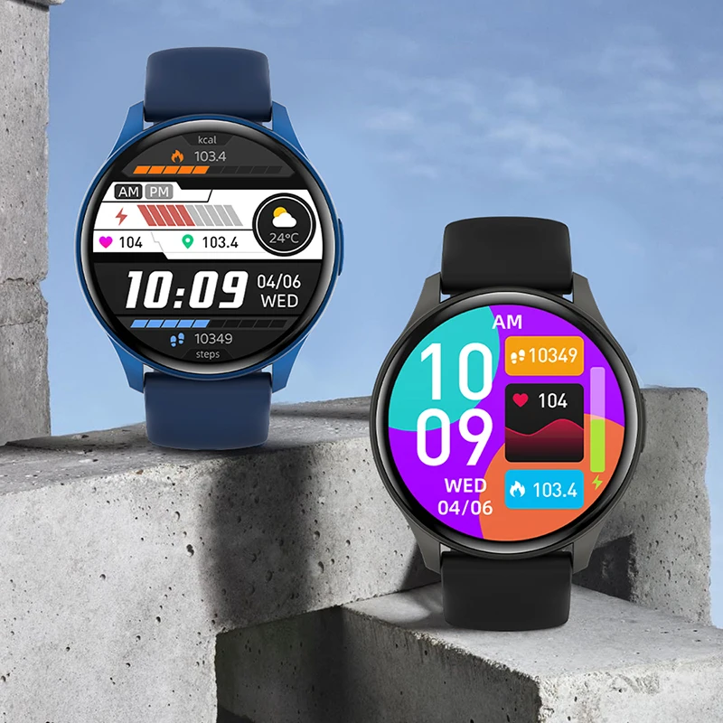 Smartwatch Esportivo AMOLED para Homens e Mulheres, Chamada Bluetooth, Rastreador De Fitness, Monitor De Oxigênio No Sangue, Android, IOS, 1.43\
