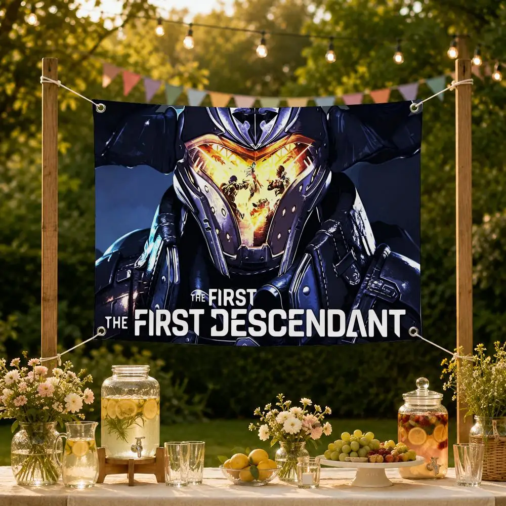Game First Descendant Sci Fi RPG Flags Decorative Flag Banner for Garden Yard Lawn Outdoor Home Party Wall Decor