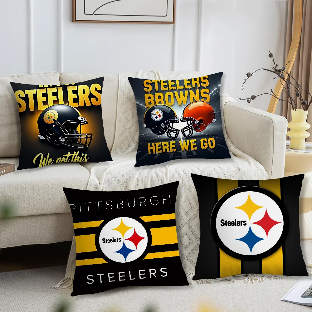 Rugby Team cushion Living Room Headboard Bedroom Office Cushion Cushion Sofa Nap Time P-Pittsburgh S-Steelers Cool Pillow Case