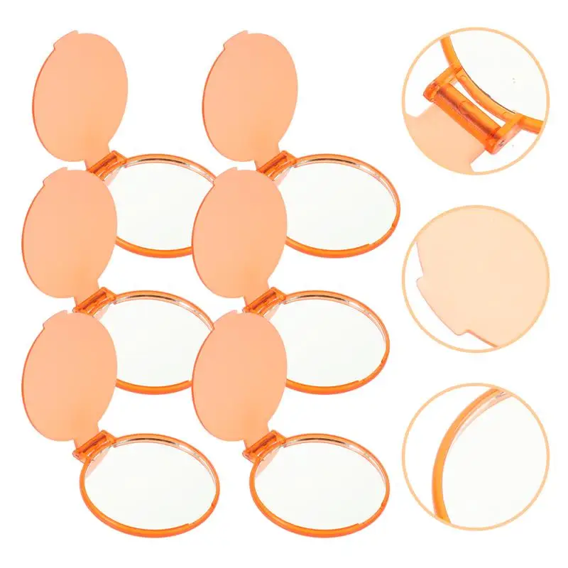 24 Opvouwbare Zakspiegel Ronde Compacte Spiegel Opvouwbare Spiegel Compacte Make-Up Spiegel Voor Vrouw Moeder Kinderen (Willekeurig