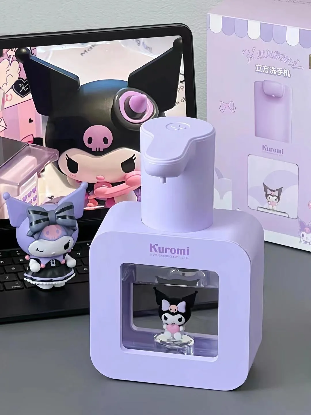 Kawaii Sanrio Cinnamoroll Cartoon Usb Charging Automatic Induction Foam Hand Sanitizer Machine Soap Dispenser Daily Necessities