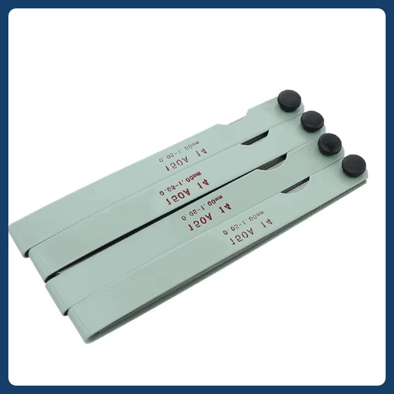 100mm, 150mm, 200mm (14; 17 peças) medidor de folga de aço inoxidável de alta precisão, medidor de folga métrico e imperial