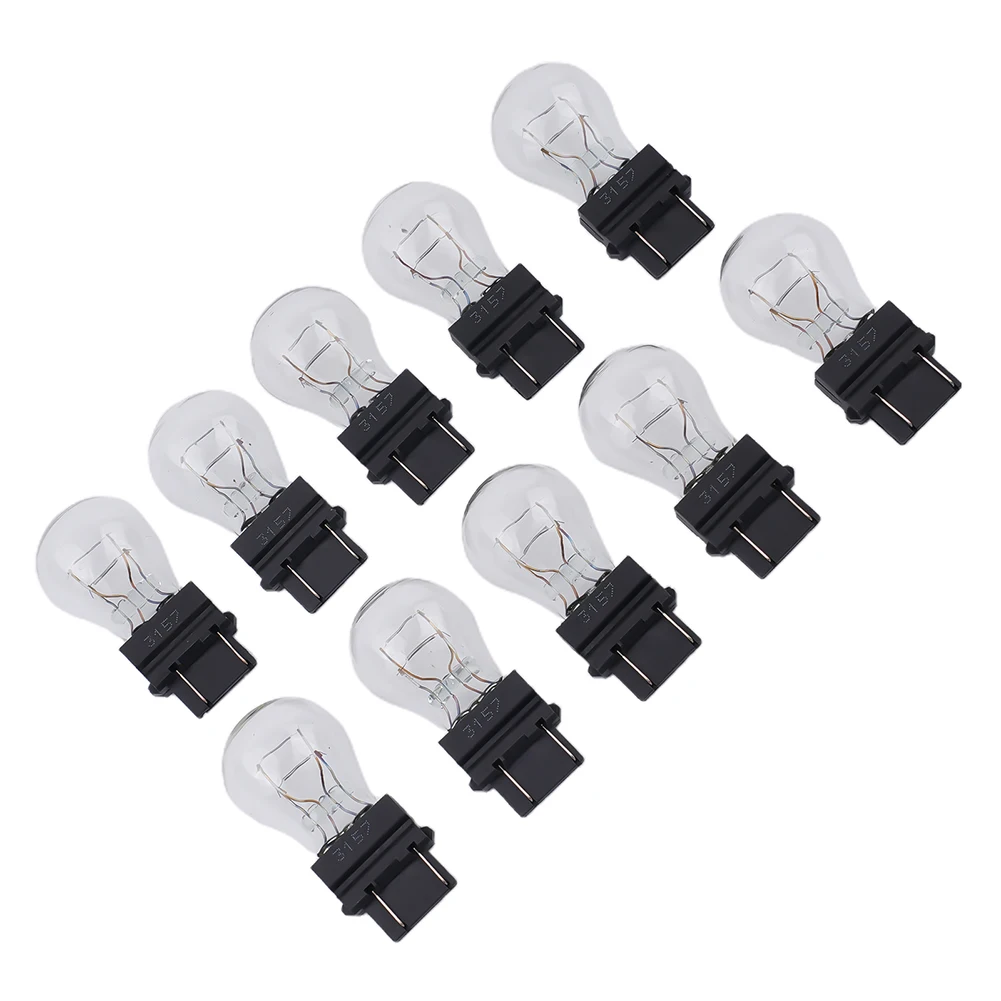 10 Pack 3157 Clear And Amber Tail Signal Brake Light Bulbs 2024 Hot Sale Brand New And High Quality Accesorios Para Vehículos