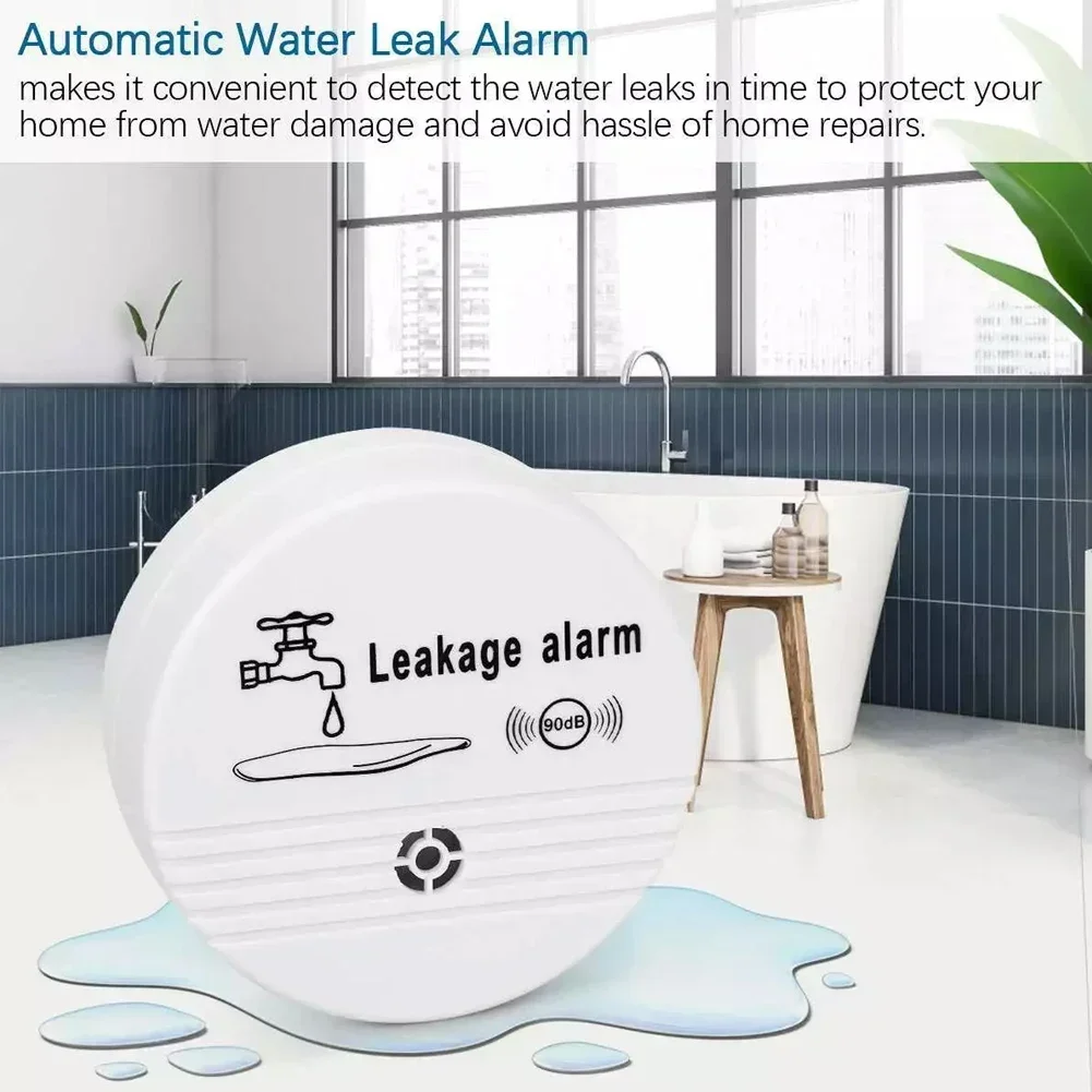 Wireless Water Alarm Water Leak Detector Alarm Independent Battery 90dB Voice Wireless Water Leakage Sensor Alarm Home Supply