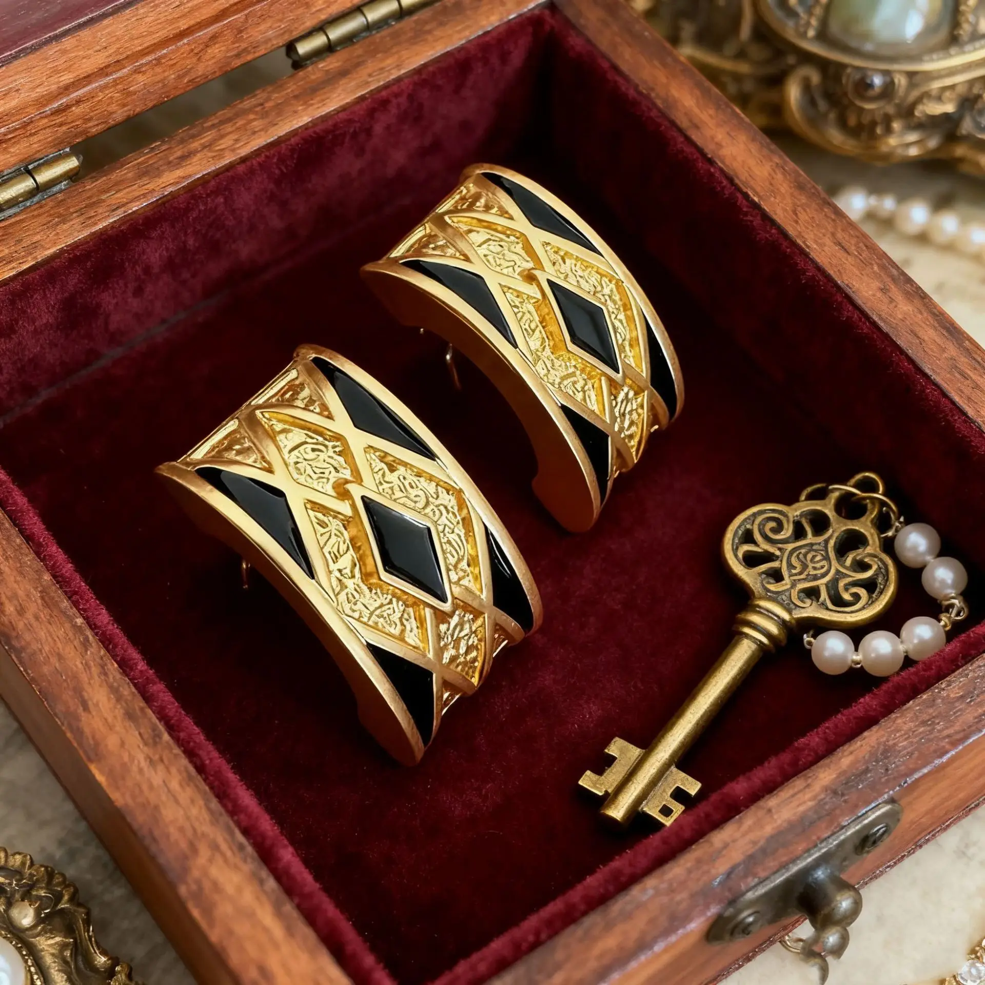 Pendientes de Diamantes con Diseño Clásico Vintage para Mujer y Hombre, Pendientes de Botón a Cuadros Negros y Dorados, Accesorios de Nicho para Banquetes