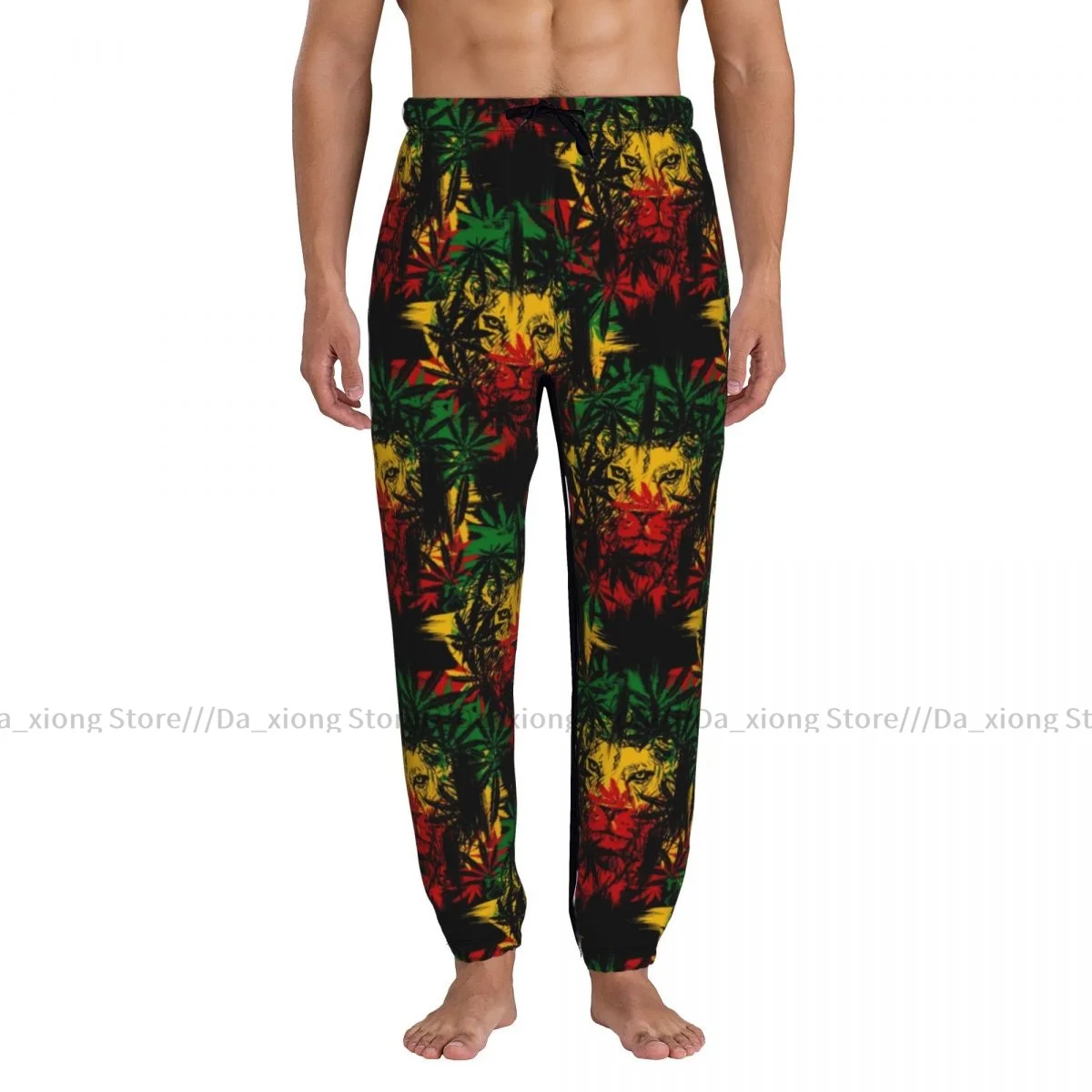 Men Pants Lion Rasta Pattern Male Trousers Fitness Sweatpants Streetwear