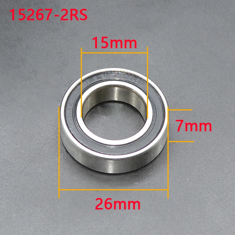 10pcs MR15267-2RS Bearing 15*26*7mm Full Balls Bicycle Frame Pivot Repair Parts 15267 2RS RS Ball Bearings  Bearing steel