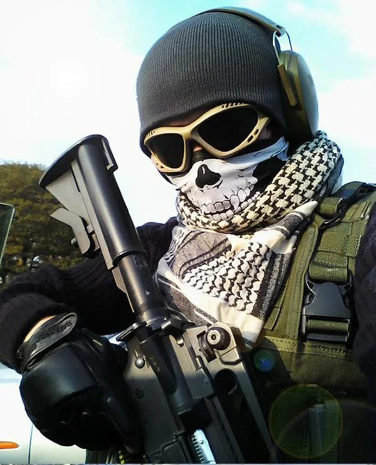 1pc Motorrad Schal Gesicht Maske Schild Schädel Geist Gesicht Reiten Balaclava Outdoor Winter Warme Fahrrad Kopf Gesicht Maske Schild – Detail 7