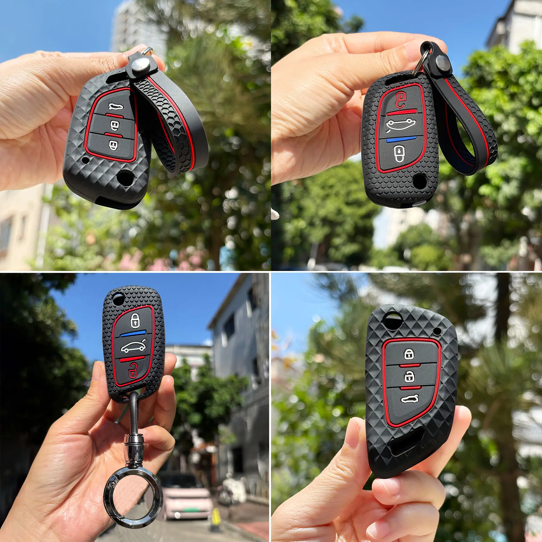 Schlüsselabdeckung für VVDI2-Draht Xhorse MINI XHORSE Programmierer Universal für Citroen C4 für Peugeot 207, Klappschlüsselkappen, Schlüsselanhänger, Schlüsseletui