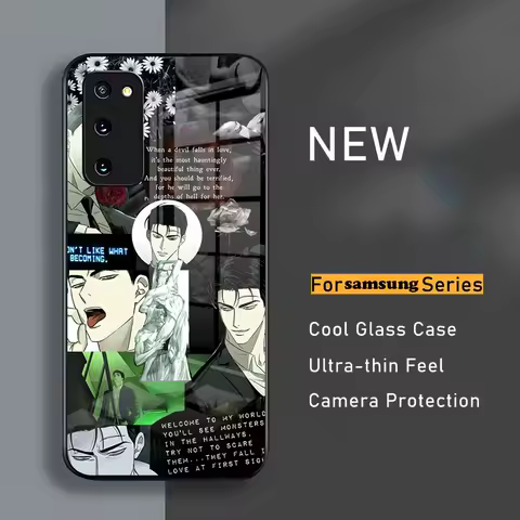 Under The Green Light Phone Case For Samsung S24 23 A54 S21 S22 Ultra A 42 32 52 51 Note 23 S10 E Plus S20 FE Pro A12 glass cove