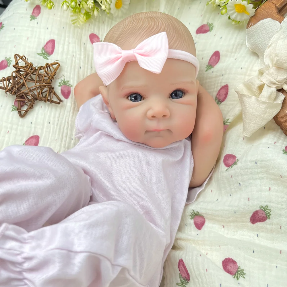 

Кукла BZDOLL 18 дюймов (45 см), реалистичная, как живая, с 3D-эффектом кожи, тканевым телом, модный подарок на день рождения для детей