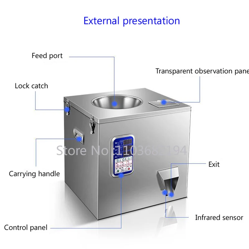 Rotary Screw Packing Weighing Filling Machine Automatic Tea Granules Grain Herb Filling Machine with Spiral Feeding 1-50g