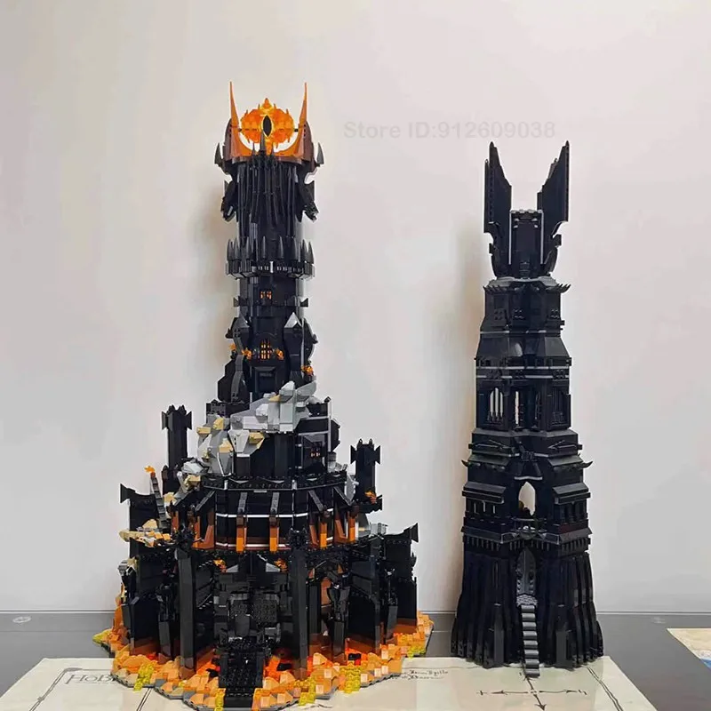 5471pcs Creative Expert  10333 Black Tower Dark Model Building Blocks Moc Brick Decor Toys For Kids Adult Collection Gifts