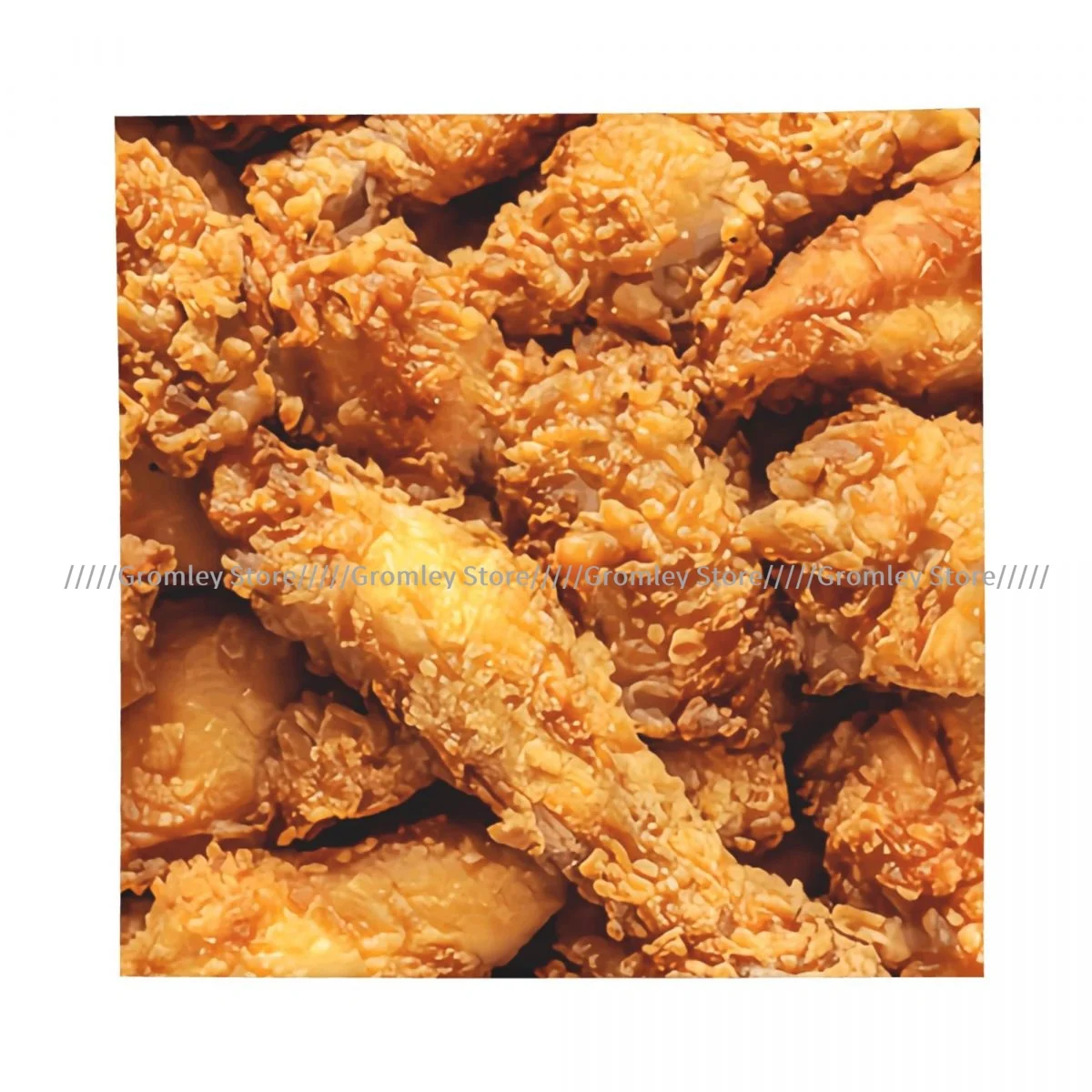 Fried Chicken Background Square Scarf Ladies Casual Head Neck Wrap