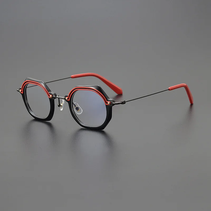 Colorful Acetate Square Glasses Frames For Men Women Japanese Style Handmade Quality Designer Eyeglasses Customizable Lenses