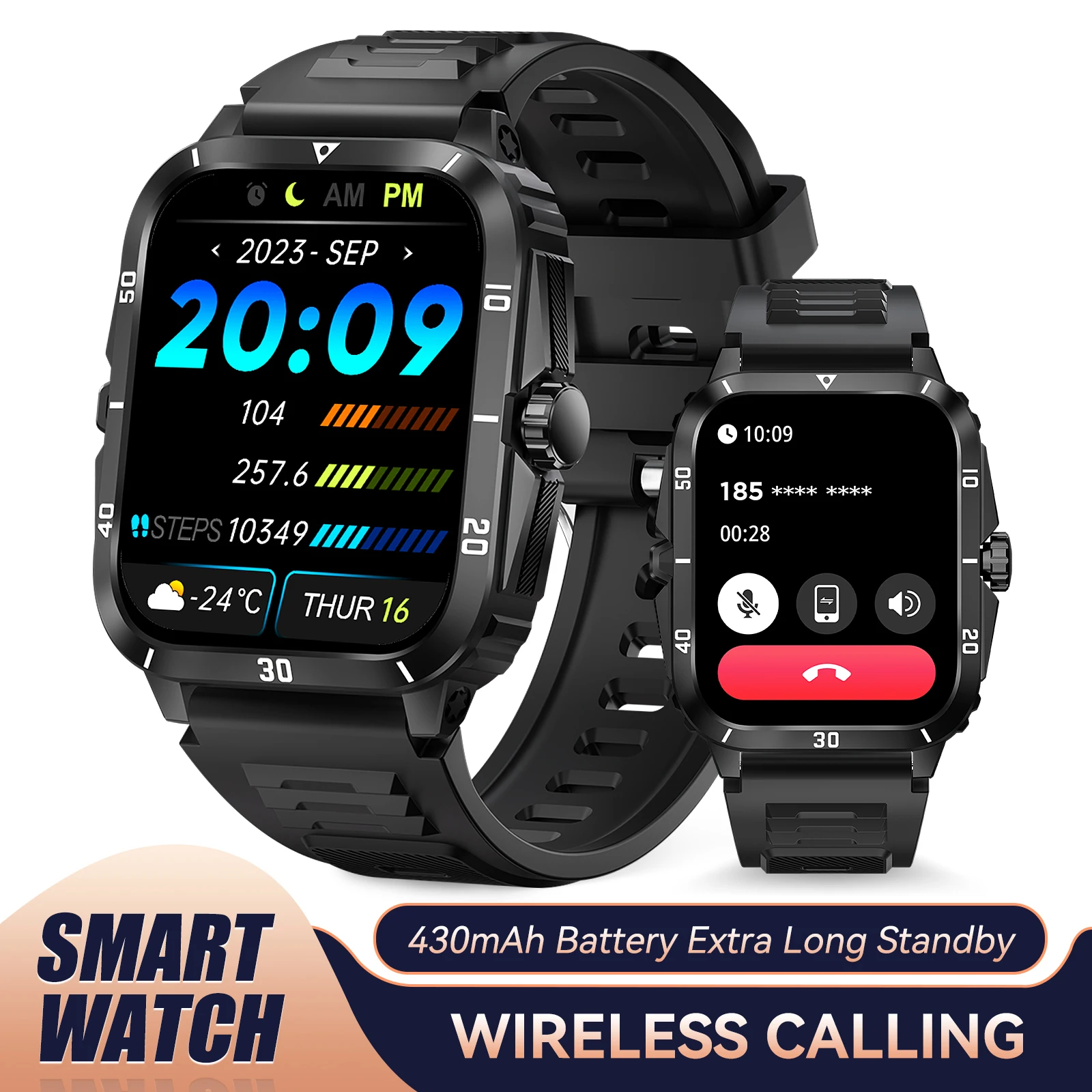 LaNikar New Smart Watch 3ATM Waterproof 1.96