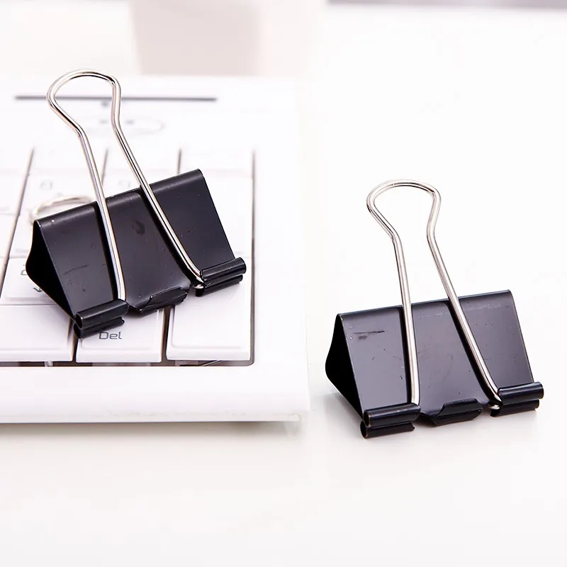 Binder Clips Metal Fold Back Clips Small Paper Clip Clamp Office Clip for Home School Office Storage