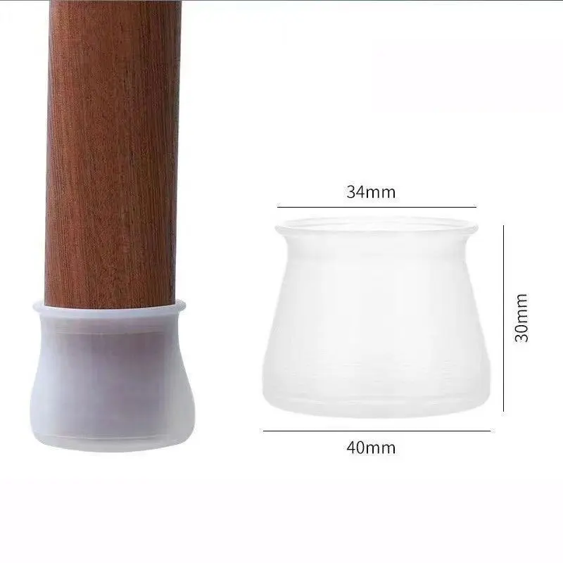 Almohadilla protectora de silicona para patas de muebles y sillas, Protector de suelo antideslizante para patas de mesa, 20 piezas