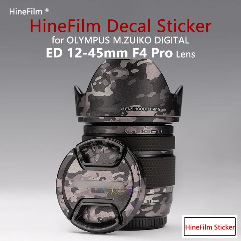 Hinefilm Skin for Old olympus 12-45pro Lens Skin 12-45 F4 Lens Sticker Protective Sticker for Olympus 12-45 F4 PRO Lens Skin