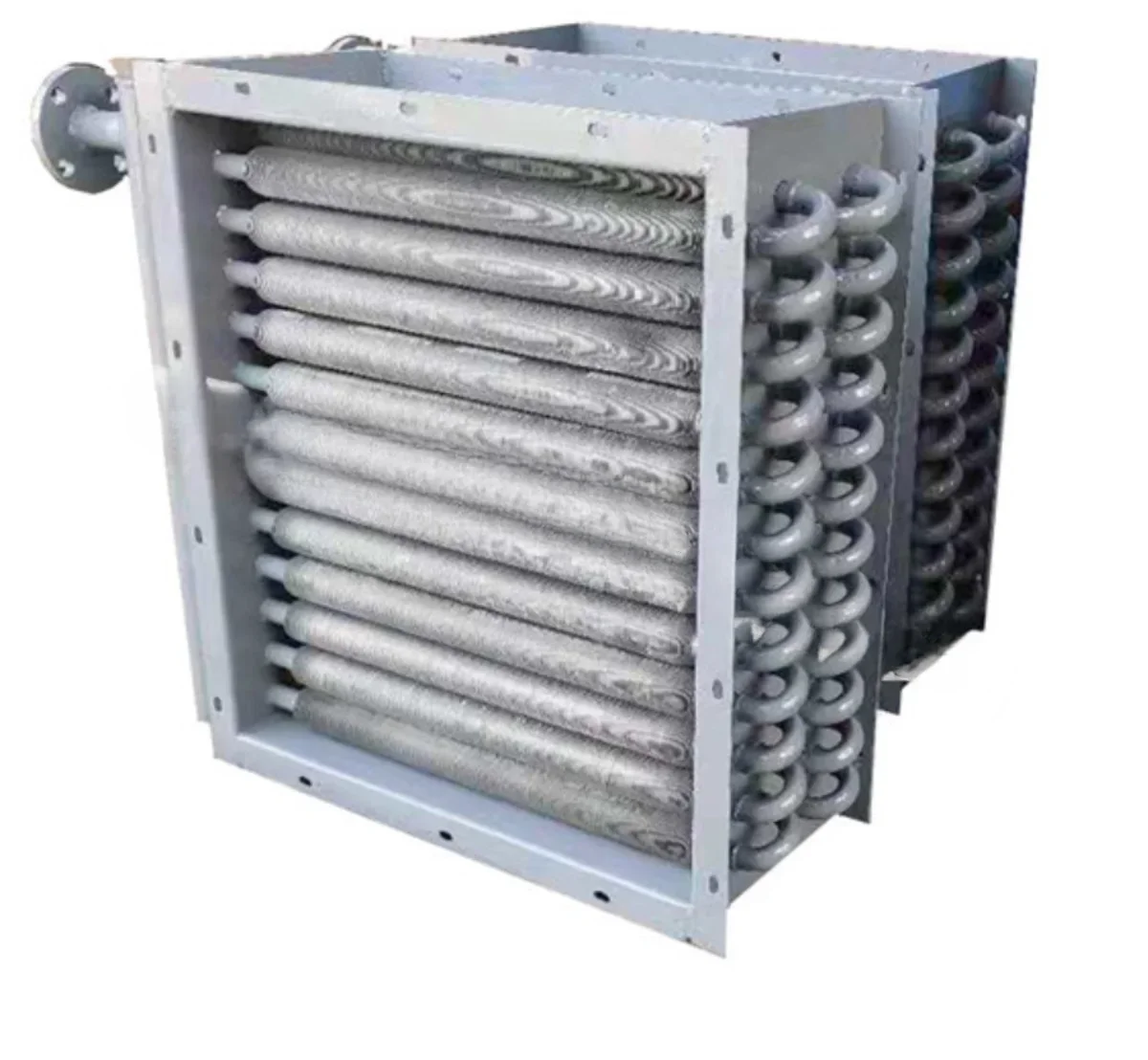 Industrial finned tube heat transfer oil steam stainless steel radiator air heat exchange wood drying room t exchanger