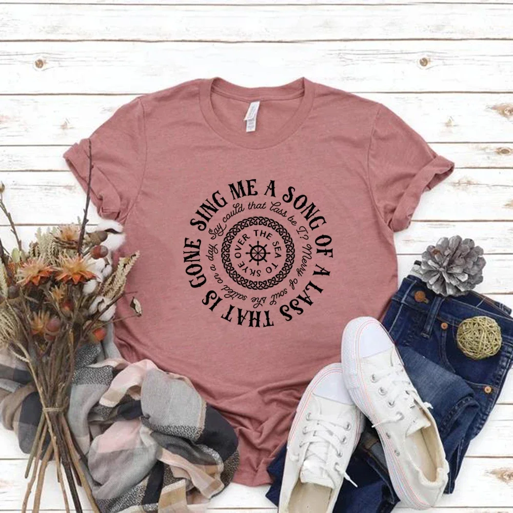 Sing Me A Song of A Lass That Is Gone T-Shirt Outlander Book Series T-shirts Jamie Fraser T Shirt Outlander TV Series Shirt Tops