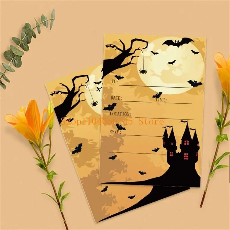 5asd 10Pieces Halloween Invitations Card 4x5Inch Party Invitation for Winter Holiday