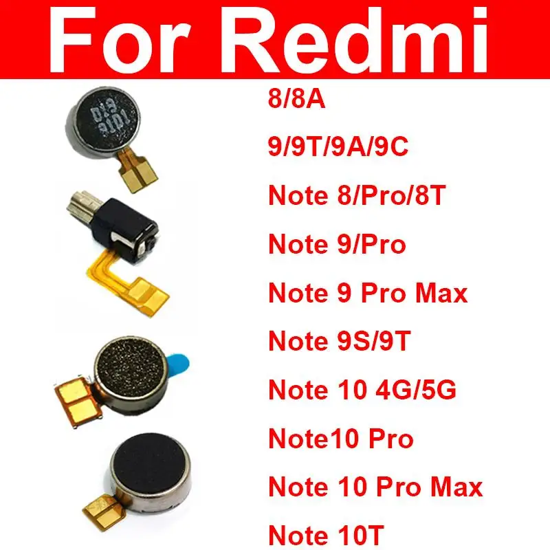 Motor Vibrator For Xiaomi Redmi Note 8 9 10 Pro 4G 5G Note 8T 9S 10T Vibration Motor Flex Cable Module For Redmi 8 8A 9 9T 9A 9C