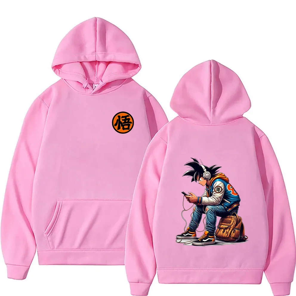 2024 New Men's and Women's Anime Dragon Ball Cartoon Wukong Printed Zipper Hoodie Couple Street Leisure Sports Shirt