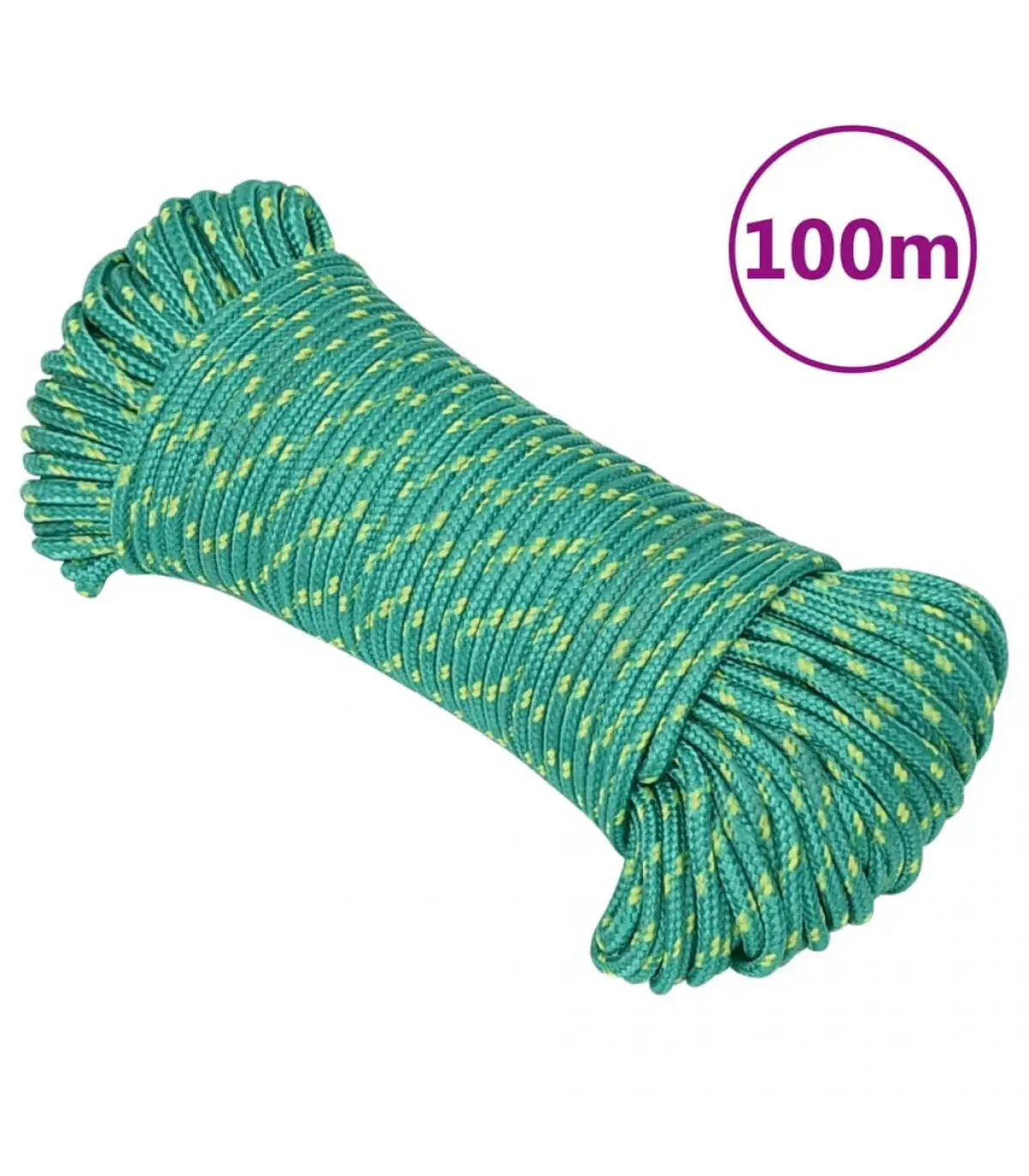 Metal ropes and ropes green polypropylene boat rope 5 mm 100 m