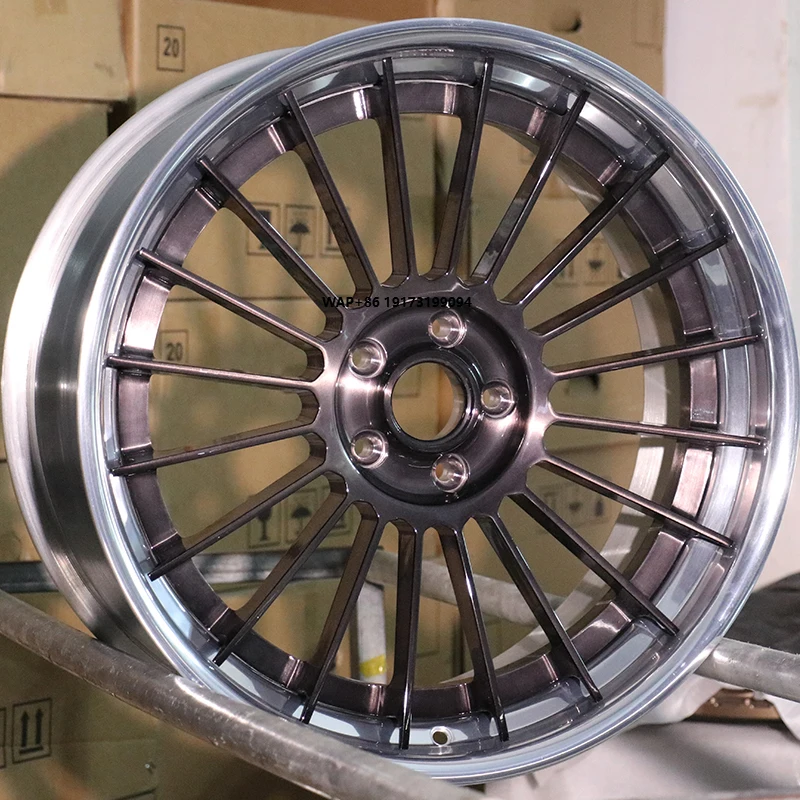 

Two-Piece Modified Forged Aluminum Wheel Hub Polished CNC Machining Matte Black Spokes New Wheel Rim 5 Year Warranty