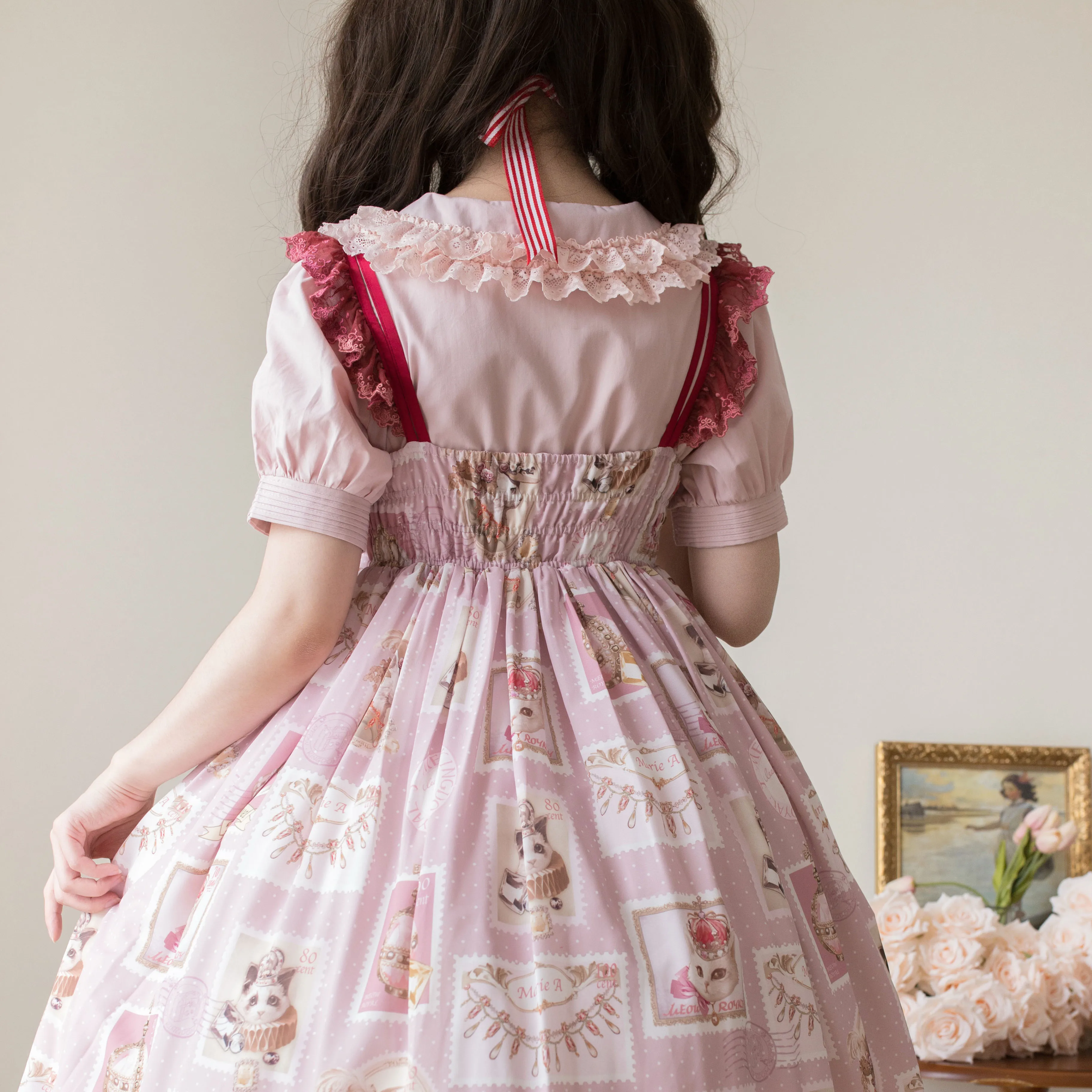 Original Soft Girls Lolita Cotton Inner Shirts Summer Women's Sweet Cute Doll Collar Puff Sleeve Lo Bottoming Tops Blusas Mujer