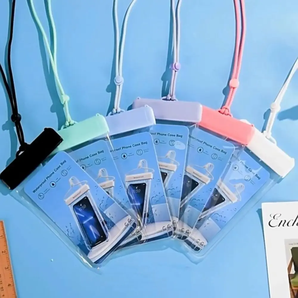 

Fashion Floating Waterproof Phone Bag Sealed Touch Screen Phone Protector Pouch Transparent PVC Swimming Storage Bag Underwater