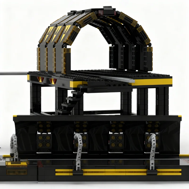 1428pcs MOC Black Space Fleet Monorail Track Station I Galaxy SciFi Model Building Blocks DIY Art Set Mega Mini Large Toy Gift