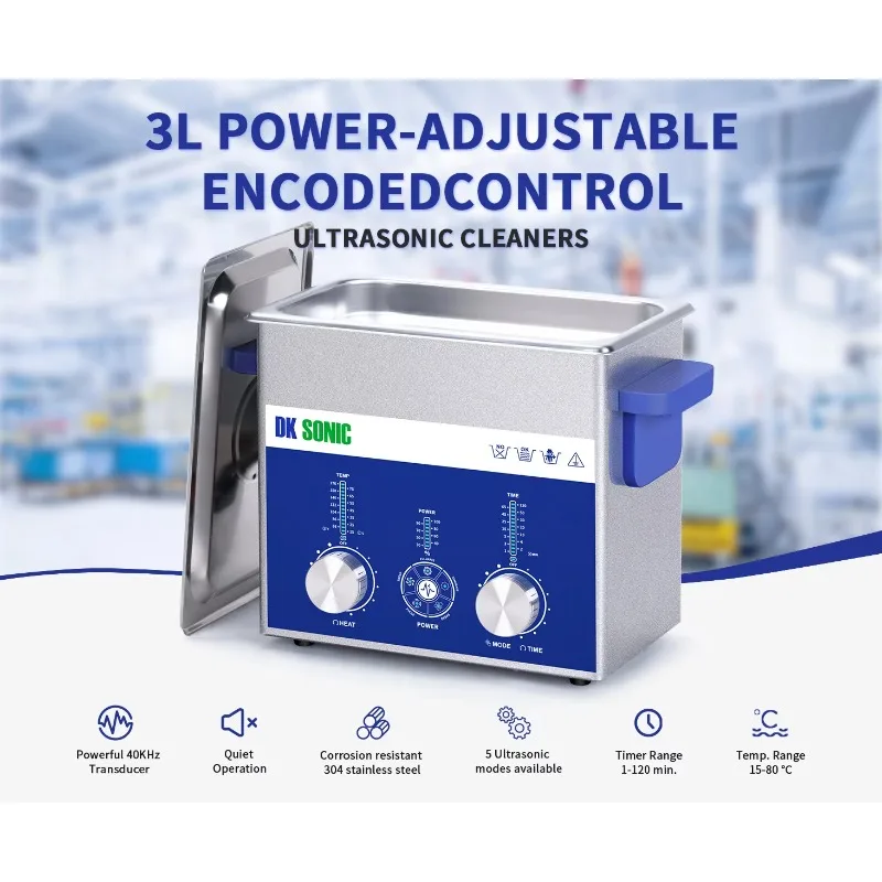 3L Power Adjustable Ultrasonic Cleaner wth Dual Frequency