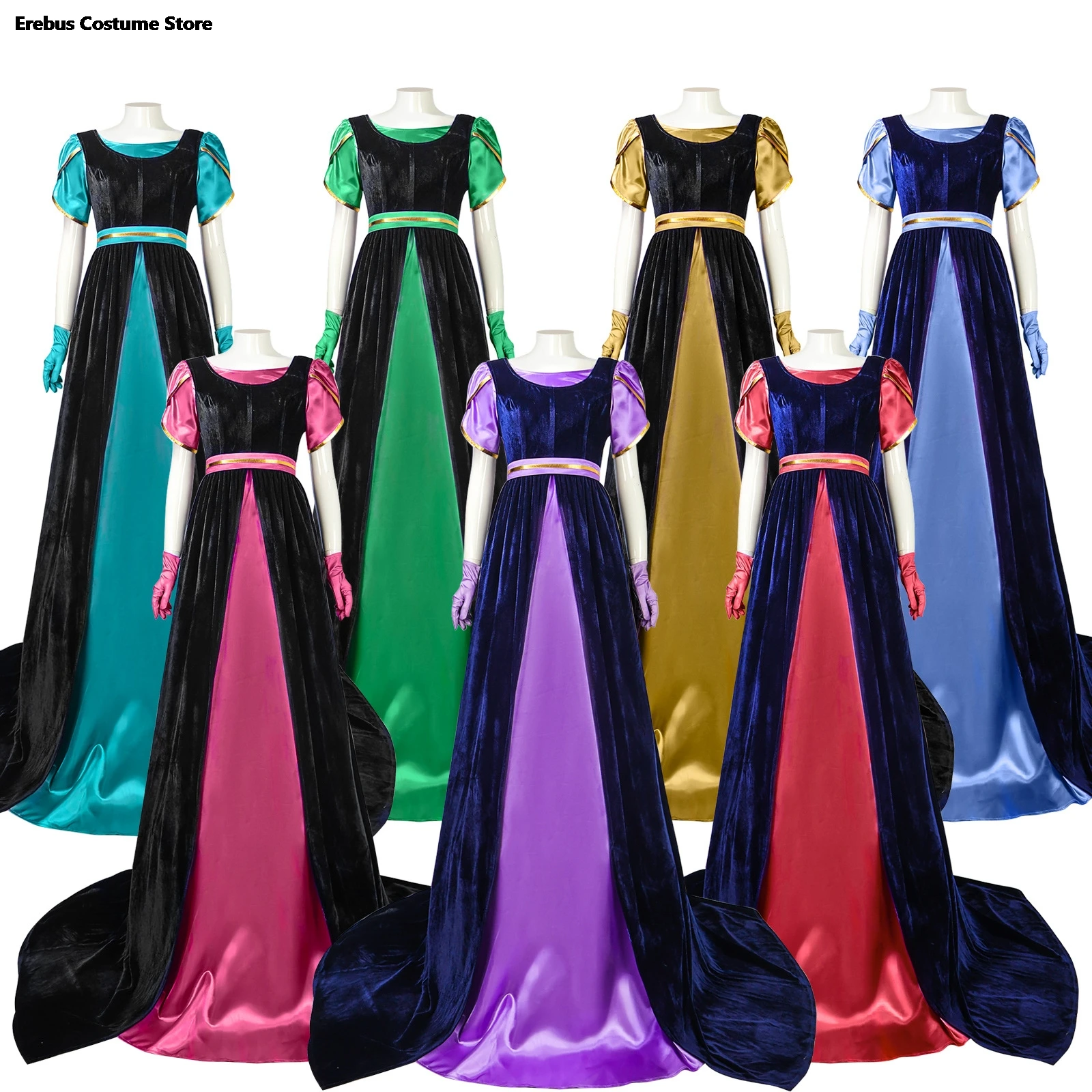 

Костюм для косплея эпохи Возрождения, танцевальный наряд на Хэллоуин, Бриджертон, средневековое женское длинное платье с завязками на талии, ретро торжественное платье, одежда