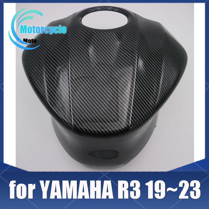 Carbon Fiber Painted Look Refit Increase In Height Motorcycles Fuel Gas Tank Cover Shell For YAMAHA R3 2019~2023 Version