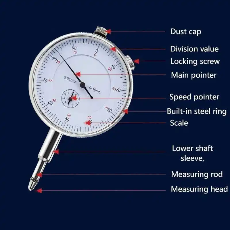 Reliable 0.01mm High-Precision Measuring Tool (0-10mm Range): For Workshop, Lab & Industrial Applications.