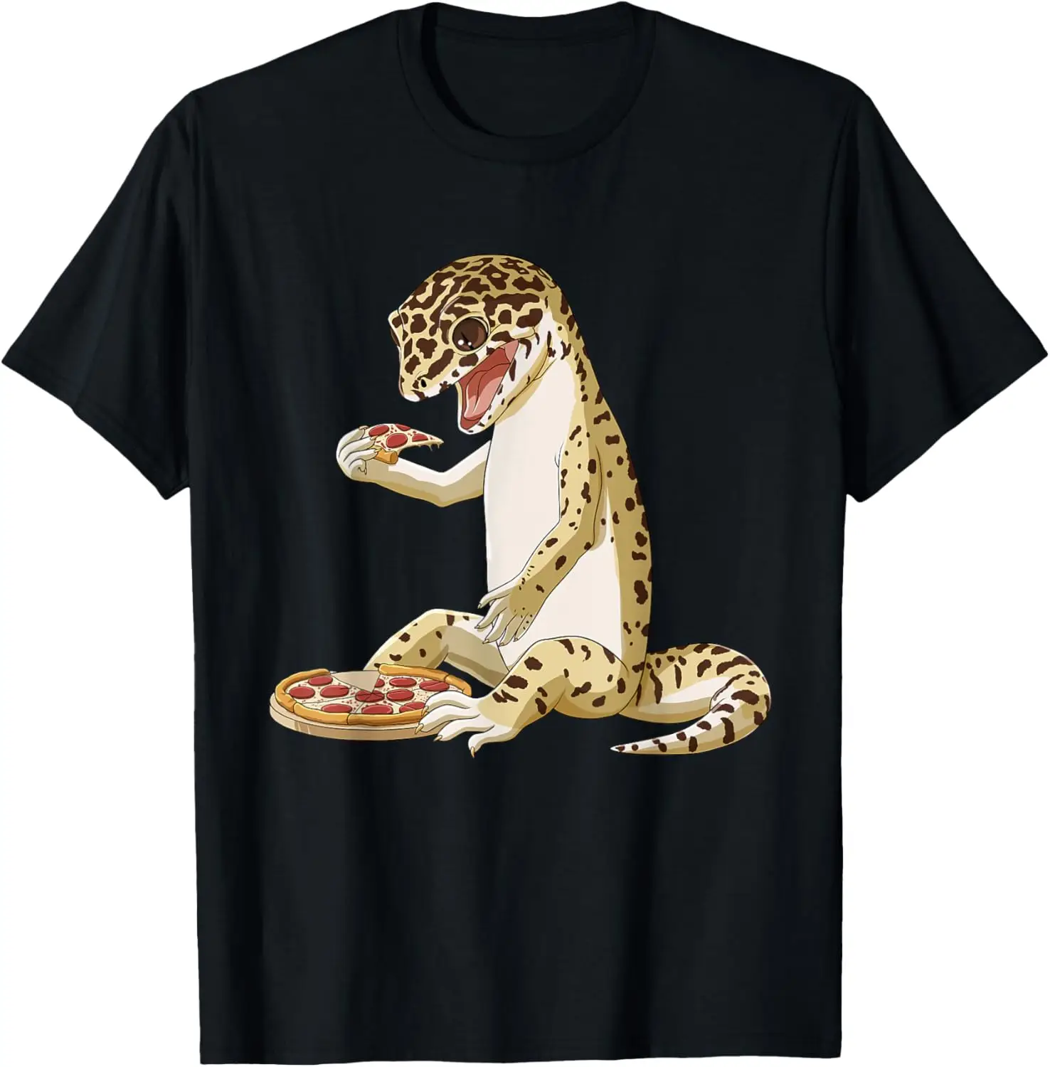

Funny Pizza Lover Reptile Leopard Gecko T-Shirt