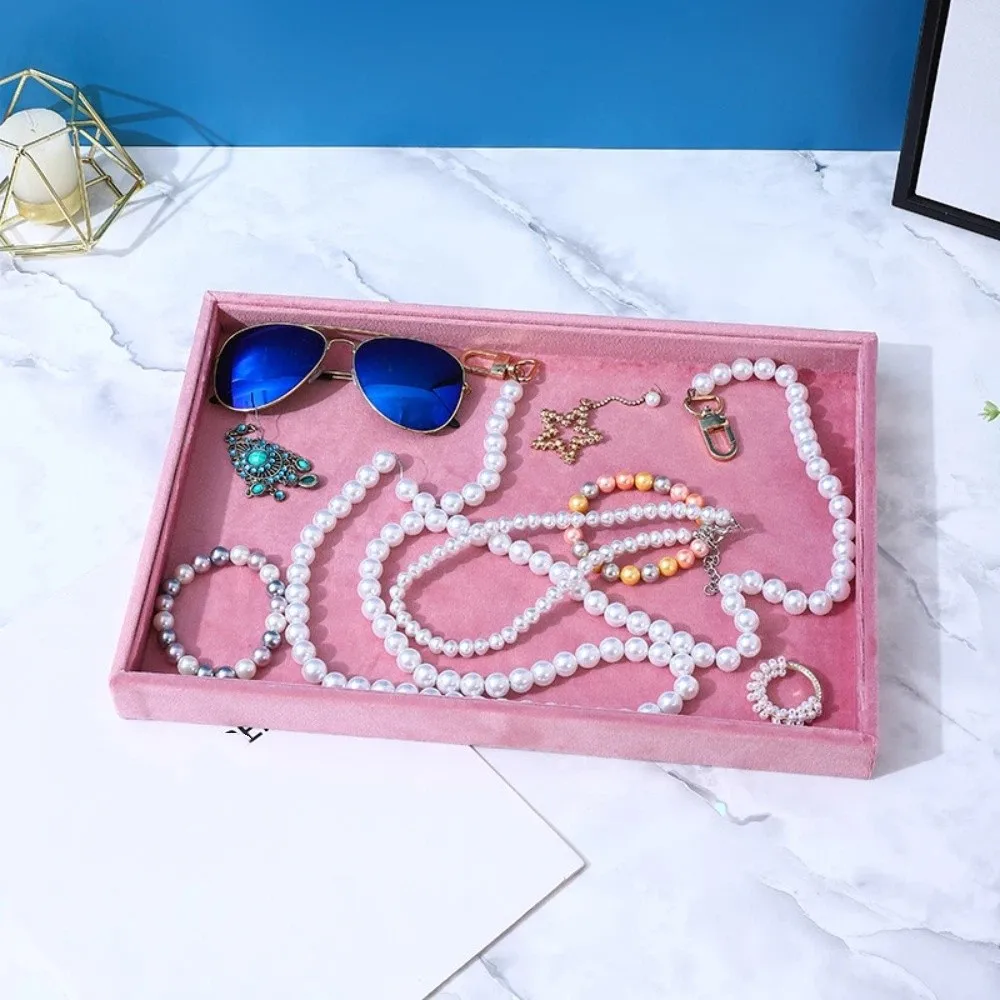 

Элегантные бархатные органайзеры для украшений, штабелируемые, экономящие место, розовые подставки для серег, износостойкие, для хранения