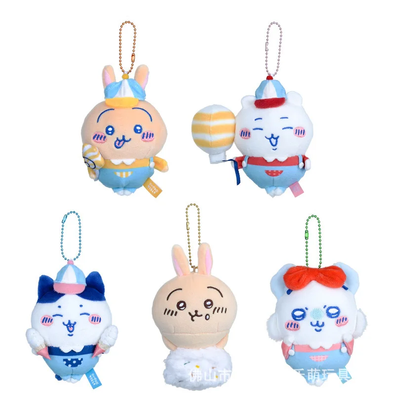 

New Miniso Kawaii Anime Chiikawa Plush Pendant Cute Cartoon Hachiware Usagi Sweet Key Chain Lovely Accessories Gifts for Kids