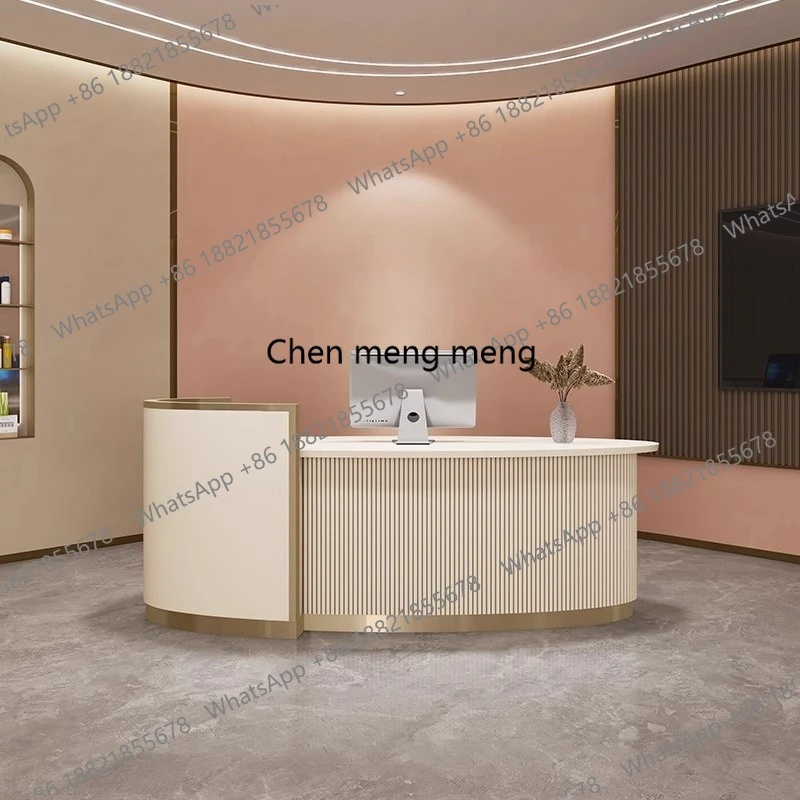 

Curved Executive Reception Desks Hotel Shelves Reception Desks Restaurant Organizers