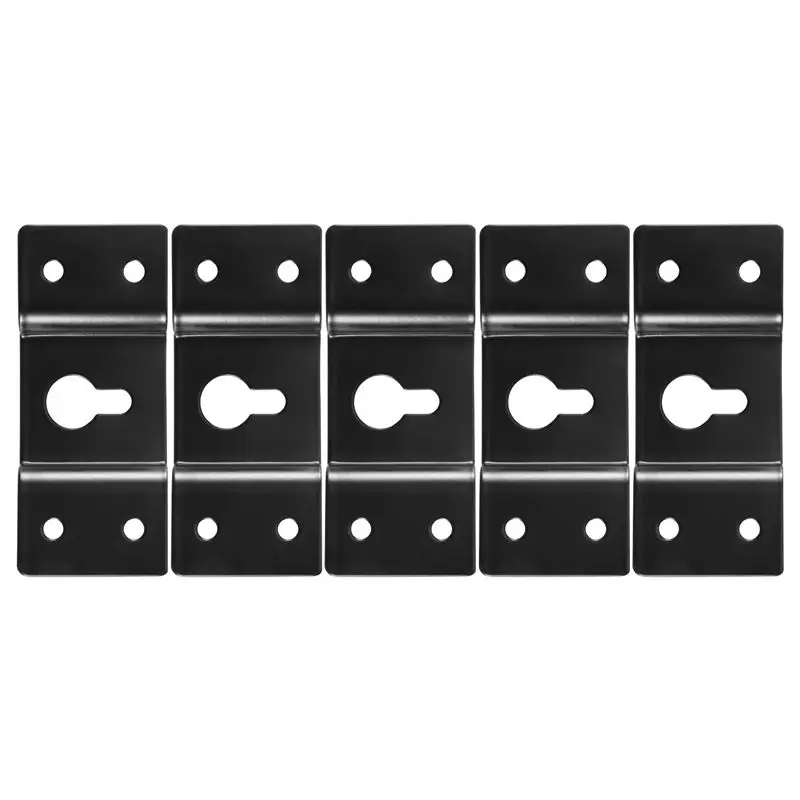 AT63-DIY Audio Sound Box Speaker Wall Mount Iron Hook Hanger Plate 5PCS