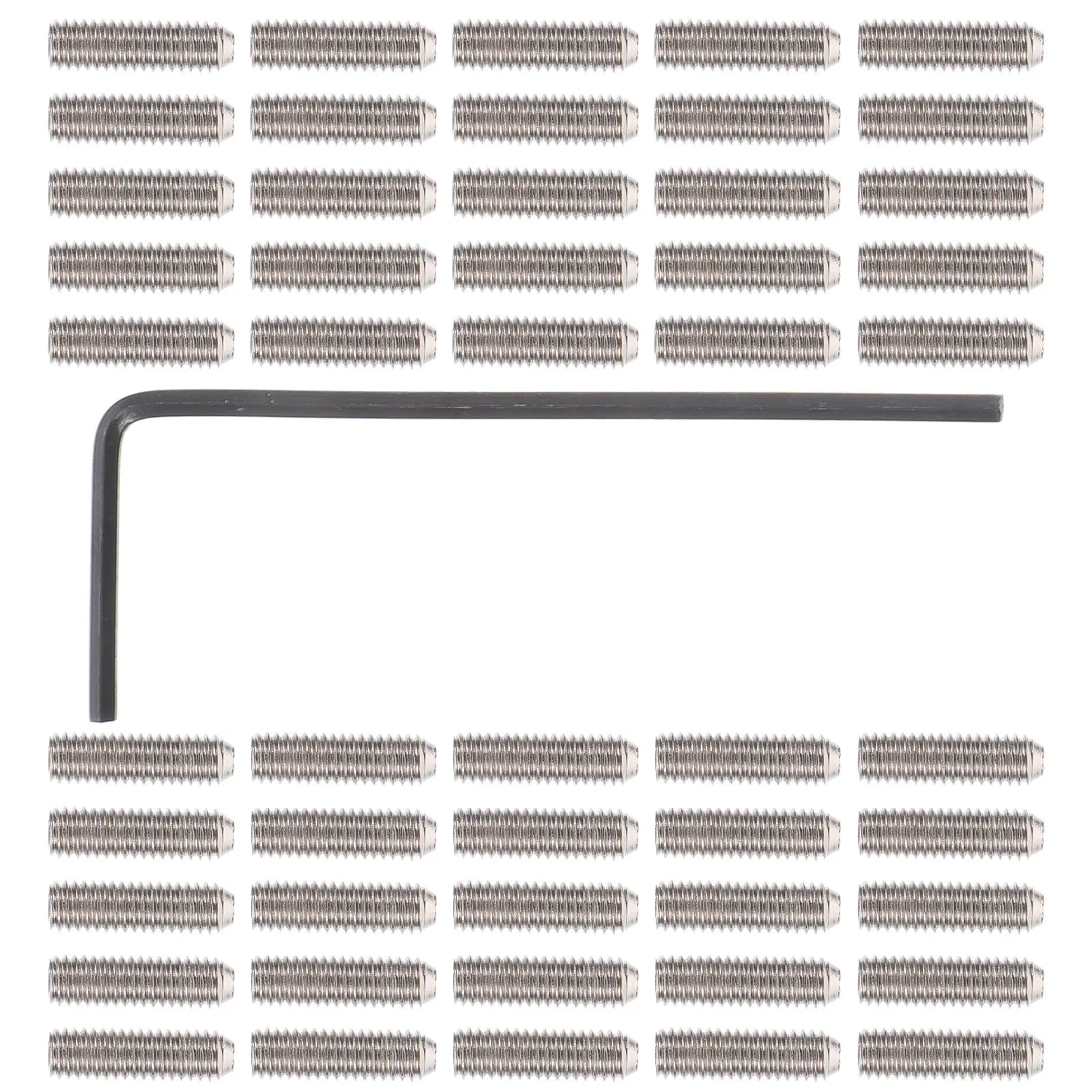 

1 set 1 Set Bridge Saddle Bridge Screws Height Adjustment Screws Metal For Electric Bass Replacement Parts With Wrench