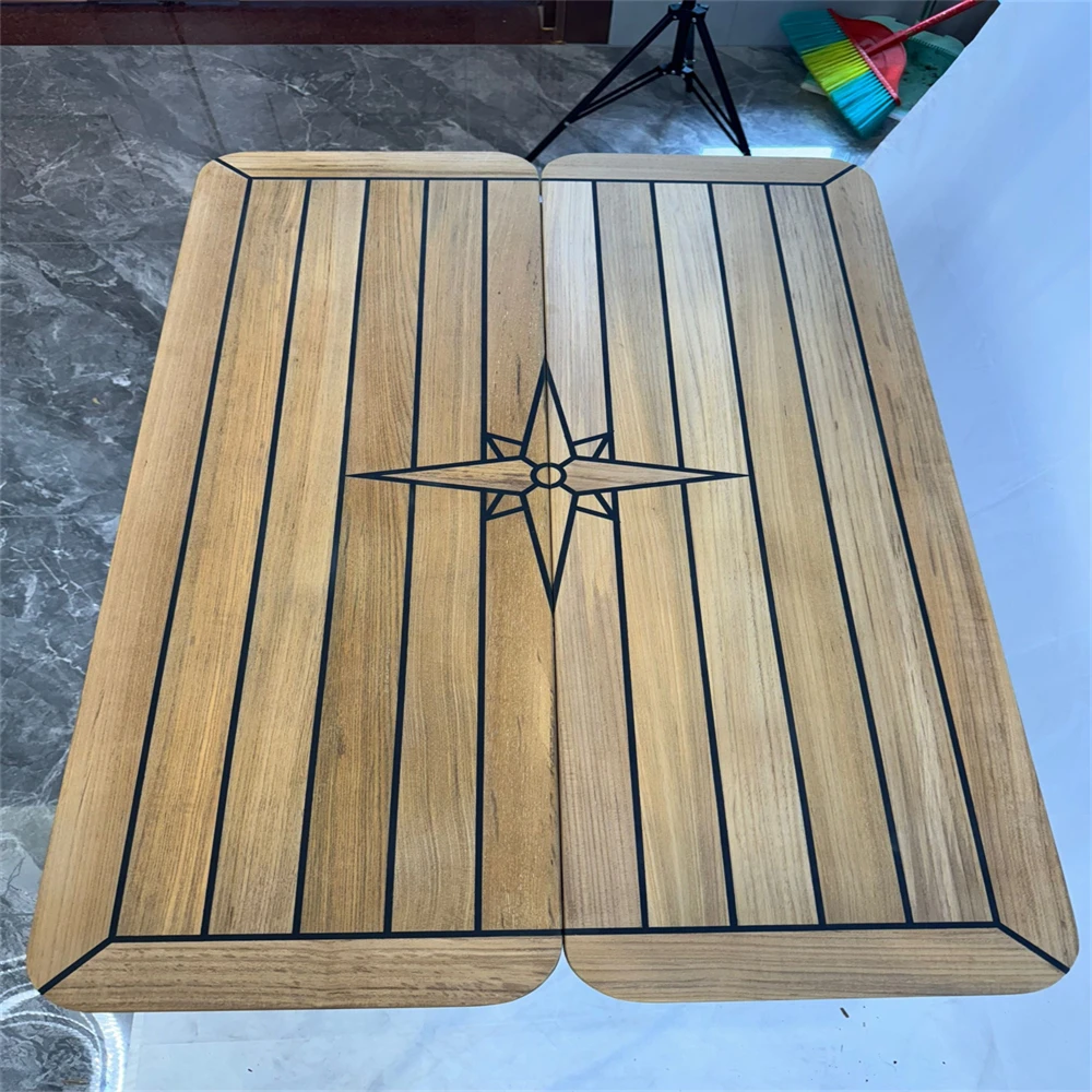 Boat Folding Teak Table Top 680/340x500,680/340x750,680/340x1000mm Marine RV