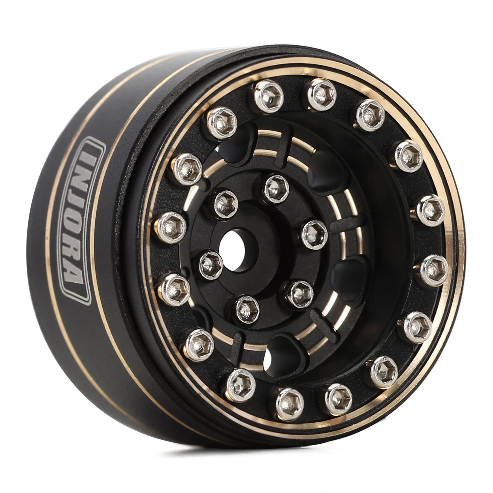 

Negative Offset 3.15mm 1.0" Beadlock Wheel Rims Deep Dish Brass 47g for RC Crawler Car Axial SCX24 AX24 (W1005)