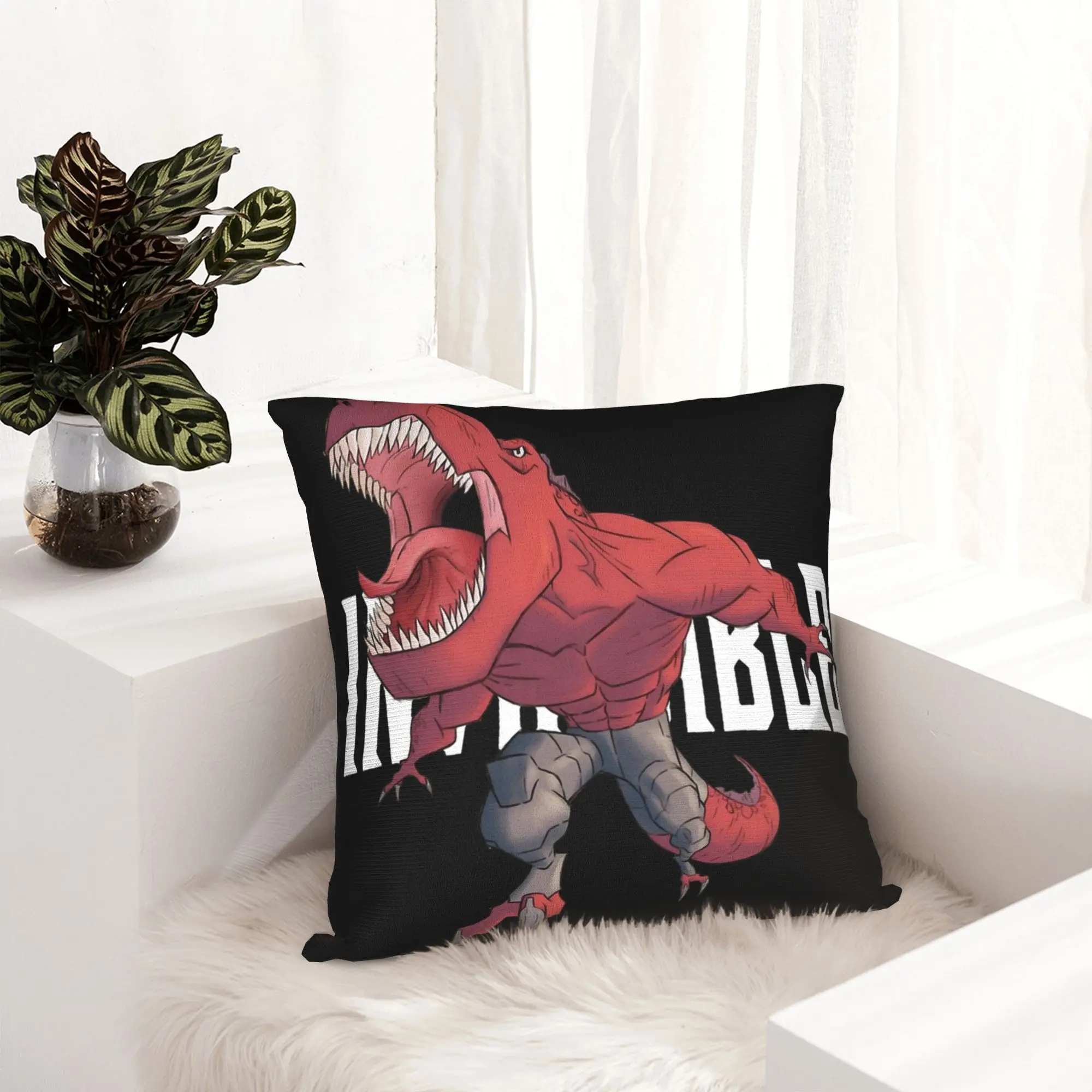 Dinosaurus Invincible TV Series Pillowcase Soft Polyester Cushion Cover Decorative Throw Pillow Case Cover Bed Wholesale 40*40cm