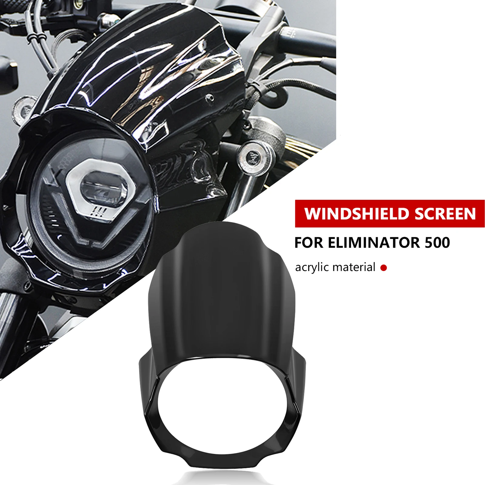 

Для Eliminator 400 450 500 2024 2025 аксессуары для мотоциклов, крышка фары, лобовое стекло, обтекатель, передняя головка, лобовое стекло