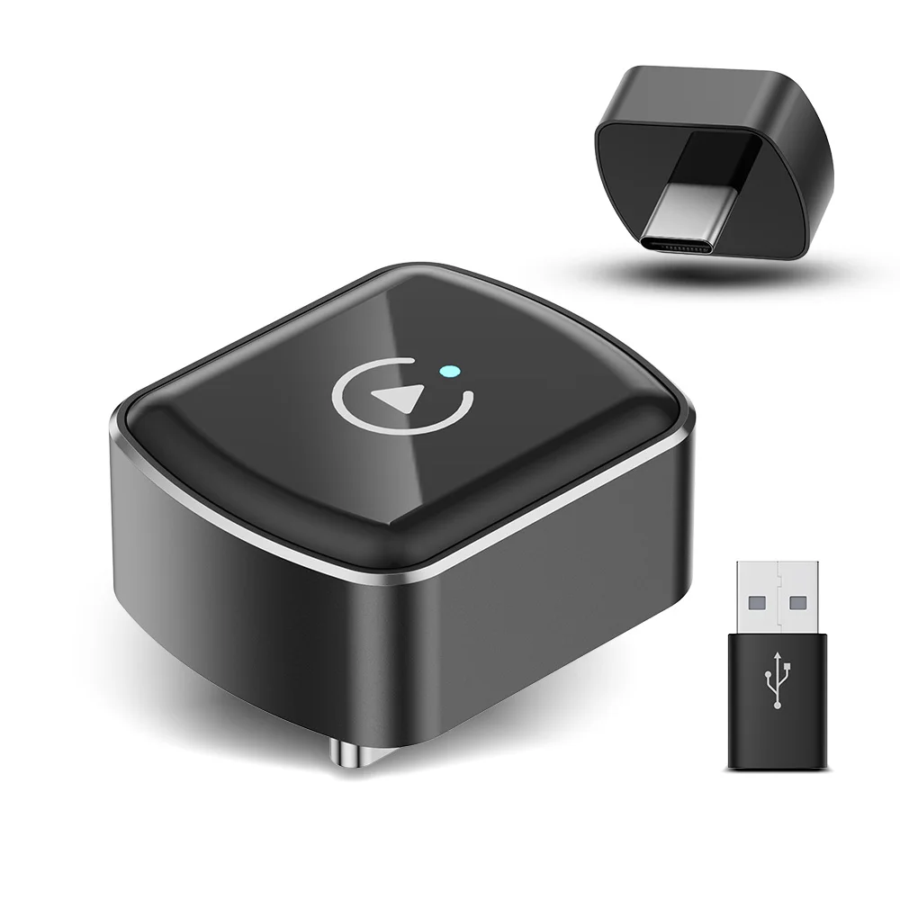 Wireless CarPlay & Android Auto 2 IN 1 Dongle Fast Auto-Connect Compact Plug & Play for iPhone Android, Type-C Port No Delay